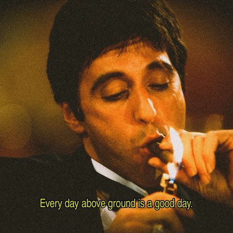 Lines From Movies, Scarface Quotes, Powerful Lines, Scarface Movie, Best Movie Lines, Cinema Quotes, Gangsta Quotes, Man Up Quotes, Tony Montana