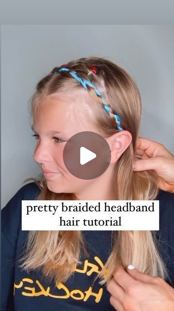 Audrey McClelland on Instagram: "PRETTY BRAIDED HEADBAND 🩵❤️ I love a good half up hairstyle and this is extra cute by adding in the ribbon! I hope you love this hair tutorial! It’s one that I just love doing on Victoria’s hair. . I have found the best deal online when it comes to ribbon for the hair, I will share in my stories and also in my highlights! Feel free to message me if you’re not seeing it.  . #hairdo #braidideas #braidinspo #braidinspiration #braid #simplehairstyles #simplehair #simplehairstyle #easyhairstyles #easyhairstyle #easyhairstylesforgirls #cutehairstyles #cutehair #hairvideo #hairideas #hairinspo #hairinspiration #hairvideos #hairidea #schoolhairstyles #schoolhair #hairstyles #hair #hairstyle #hairtutorial #hairtutorials #halfuphalfdownhairstyle #halfuphalfdown" Half Up Hairstyle, Ribbon Braids, Braid Inspiration, Loom Bands, Braided Headband, Half Up Half Down Hair, Half Up Hair, I Love A, Elegant Hairstyles