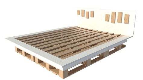 In today’s project I am going to show you, how to create a modern pallet bed platform as you can already see a preview right here.Check out the video for more information.Add Me HereFacebook https://www.facebook.com/MyATCtv/Instagram https://www.instagram.com/myatctv/   As always, i am happy to share with you in the video description a free plan to our projects in case you decide to make one for yourself…   Please note that here, I am gonna be using 8 pieces of EURO pallets that haven’… Bed Frame Diy Queen, Queen Size Bed Frame Diy, Pallet Platform Bed, Bed Frame Diy, Pallet Bed Frame Diy, Bunk Beds For Boys Room, Wood Pallet Beds, 3d Plan, Pallet Bed Frame