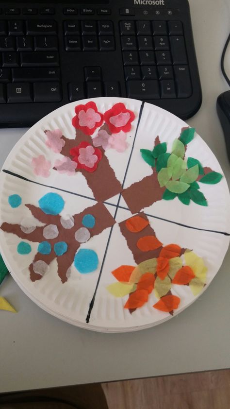 4 Seasons Kindergarten Activities, Seasons Crafts Kindergarten, Changing Seasons Preschool Activities, Seasons Centers Preschool, 4 Seasons Theme Preschool, Season Change Activities Preschool, Seasons And Weather Kindergarten, Seasons Kindergarten Crafts, Seasons Art For Preschool