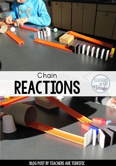 STEM with chain reactions! Kids build chain reaction contraptions using a variety of classroom items like craft sticks and dominoes. Great fun! Rube Goldberg Projects, Goldberg Machine, Classroom Decor Ideas, Classroom Items, Steam Ideas, Rube Goldberg Machine, Rube Goldberg, Stem Classes, Stem Ideas