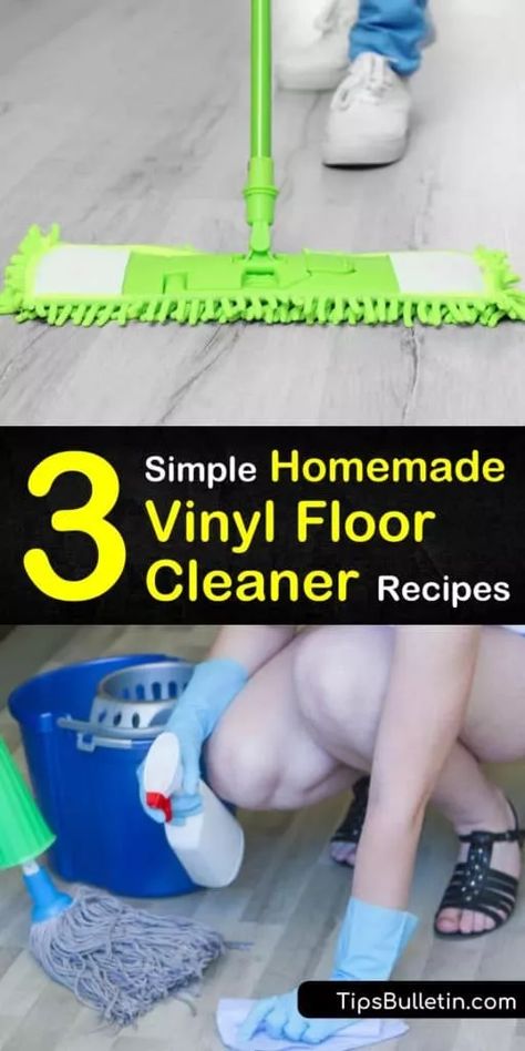 3 Simple Homemade Vinyl Floor Cleaner Recipes Vinyl Floor Cleaner, Floor Cleaning Recipe, Vinyl Floor Cleaning, Diy Vinyl Flooring, Floor Cleaner Recipes, Homemade Floor Cleaners, Tile Floor Cleaner, Diy Floor Cleaner, Cleaning Vinyl Floors