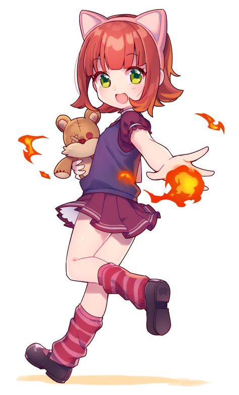 Annie Lol, League Of Legends Poppy, Annie League Of Legends, Striped Clothes, Im Poppy, Liga Legend, Red Socks, Fake Animals, Skirt Purple