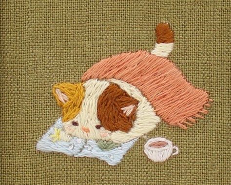 1 Million Followers, Cool Embroidery, Million Followers, Embroidery Projects, Facebook Page, Pretty Good, 1 Million, A Cat, Embroidery Patterns