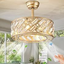 Ceiling Fans With Light, Living Room Gold, Bladeless Ceiling Fan, Caged Ceiling Fan, Fan Picture, Fan Lamp, Ceiling Fan Chandelier, Ceiling Fan With Remote, Garden Lamps