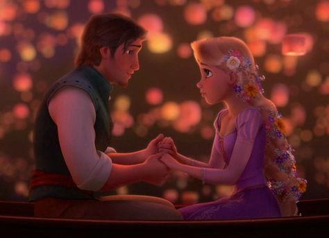 Disney's Tangled - Flynn Rider and Rapunzel Tangled Lanterns Scene, Disney Wallpaper Tangled, Rapunzel Y Flynn, Couple Disney, Disney Song, Tangled Lanterns, Cute Disney Pictures, Disney Gif, Disney Images