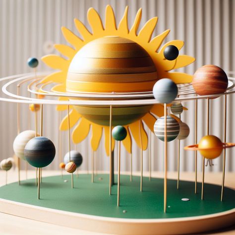 Maqueta del Sistema Solar hecha con plastilina Space Projects For Preschool, Solar System Ideas, Sistema Solar 3d, Model Of The Solar System, Science Exhibition Projects, Space Art Projects, Color Mixing Chart Acrylic, Solar System Model, Science Models