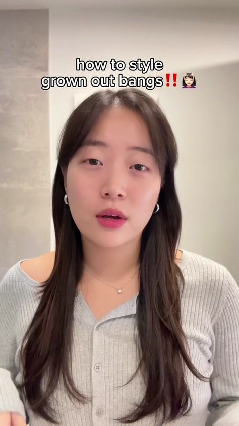 (28)grown out bangs hairstyles｜TikTok Search Styling Overgrown Bangs, Grown Out Bangs How To Style, Overgrown Bangs How To Style, How To Style Over Grown Bangs, Hairstyles For Overgrown Bangs, Grown Out Bangs Haircut, Styling Grown Out Bangs, Overgrown Curtain Bangs, Grown Out Bangs Hairstyles