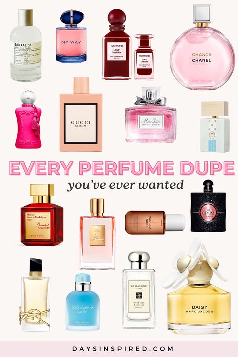 Picture this: you, smelling like a million bucks, without spending it! We’ve sniffed out the best affordable alternatives to all of your favorite perfumes in one guide. From the sweet vibes of Baccarat Rouge 540 to the floral feels of Gucci Bloom, we’ve got you covered with vetted & budget friendly dupes. So, let’s get in to all the best the perfume dupes! Best Perfumes At Ross, Perfumes On A Budget, Dime Perfume Comparison, Smell Good On A Budget, Budget Friendly Perfumes For Women, Best Walmart Perfume, Best Amazon Perfume, Affordable Fragrances For Women, Best Woman Perfumes