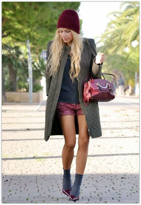 Heels And Socks, Shoes Heels Stilettos, Sock Outfits, 2014 Trends, Socks And Heels, Neutral Outfit, 2014 Fashion, Fashion Week Street Style, Looks Style