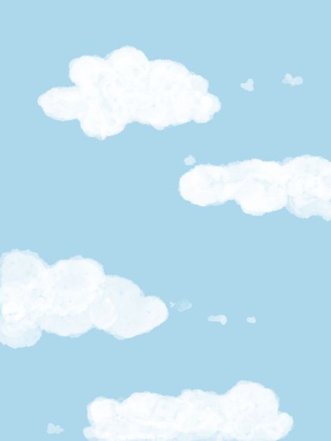 Comfy Background, Background Procreate, Procreate Ipad Pro, Cloud Illustration, Doodle Background, Storyboard Illustration, Watercolor Clouds, Blue Sky Clouds, Cartoon Clouds