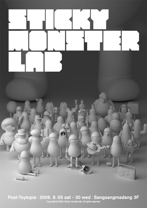 teaser poster sticky-monster-lab Toy Poster, Sticky Monster Lab, Sticky Monster, Teaser Poster, Best Posters, Art Toys Design, Vinyl Toys, Mascot Design, Designer Toys