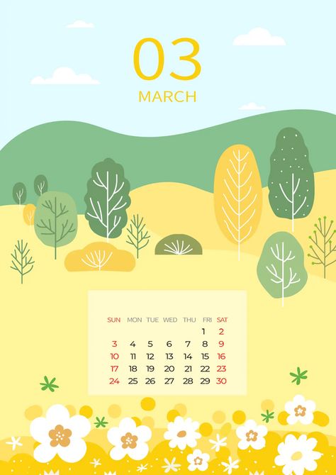 spring march 2024 calendar multi color cartoon style park#pikbest#Templates March 2024 Calendar Aesthetic, March 2024 Calendar, March Calendar, Watercolor Calendar, Calendar Background, Calendar March, Hello March, Color Cartoon, Calendar Wallpaper