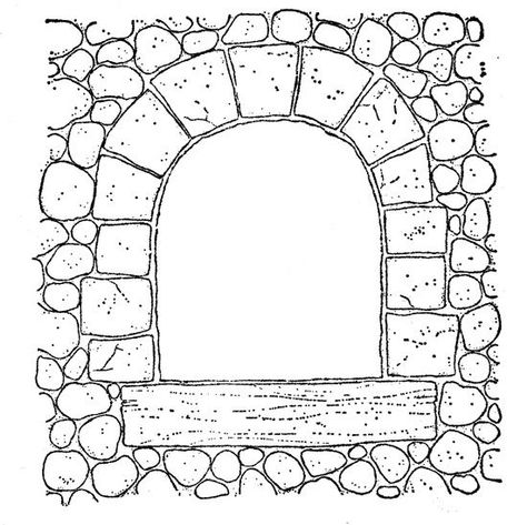 Castle Windows, Rock Arch, Window Arch, Castle Window, Window Drawing, Magnolia Stamps, Pattern Coloring Pages, Digi Stamp, Fairy Doors