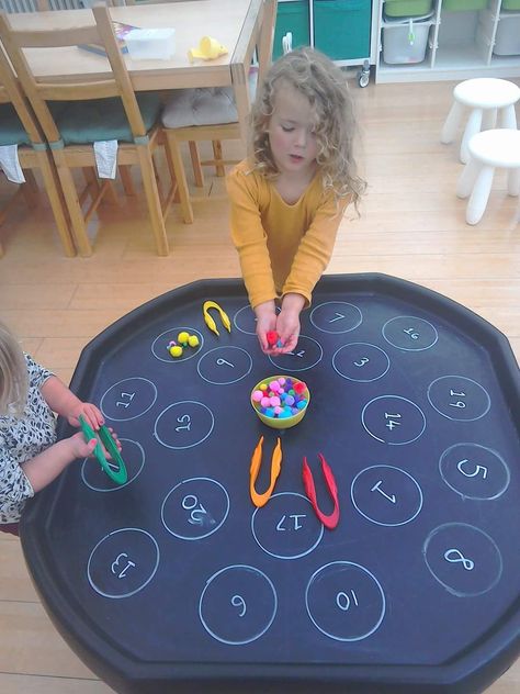 Tuff Trays Preschool, One More Maths Activities Eyfs, Tuff Tray Number Activities, Number Tuff Tray Eyfs, Early Years Provision, Tough Tray Ideas Preschool, Maths Eyfs Activities, Year 1 Provision Ideas, Numicon Tuff Tray Ideas