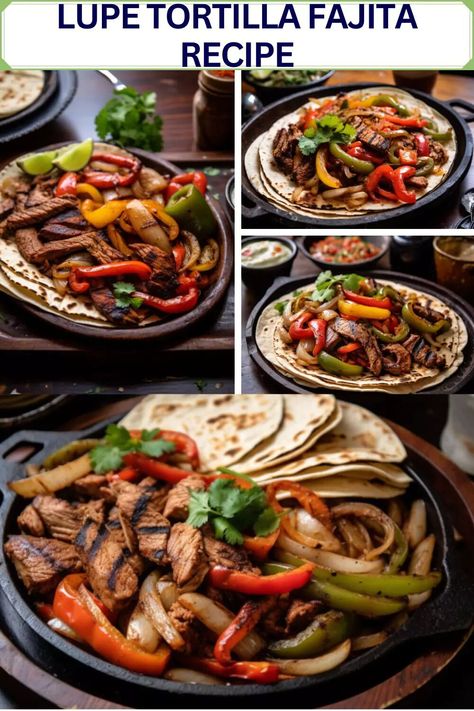 Lupe Tortilla Fajitas Recipe, Fajita Sauce, Easy Fajita Recipe, Mexican Fajitas, Tortilla Recipes, Fajita Marinade, Chicken Fajita Recipe, Adobo Seasoning, Fajita Recipe