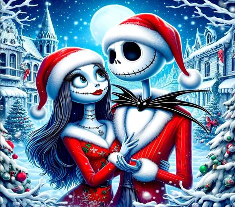 Zero Nightmare Before Christmas Wallpaper, Nightmare Before Christmas Jack And Sally, Jack And Sally Couple Wallpaper, Jack And Sally Pictures, Christmas Wallpaper Jack Skellington, Santa Jack Skellington Wallpaper, Jack And Sally Christmas, Jack Skellington Wallpaper, Cute Nightmare Before Christmas