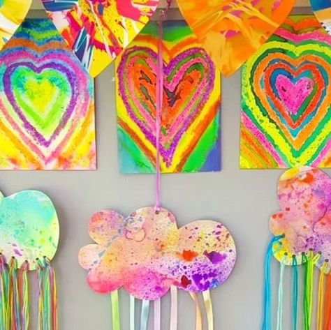 Ikea Australia, Cloud Craft, Kids Crafting, Rainbow Crafts, Spray Paint Art, Crafty Kids, Kids' Crafts, Wool Crafts, Watercolour Paper