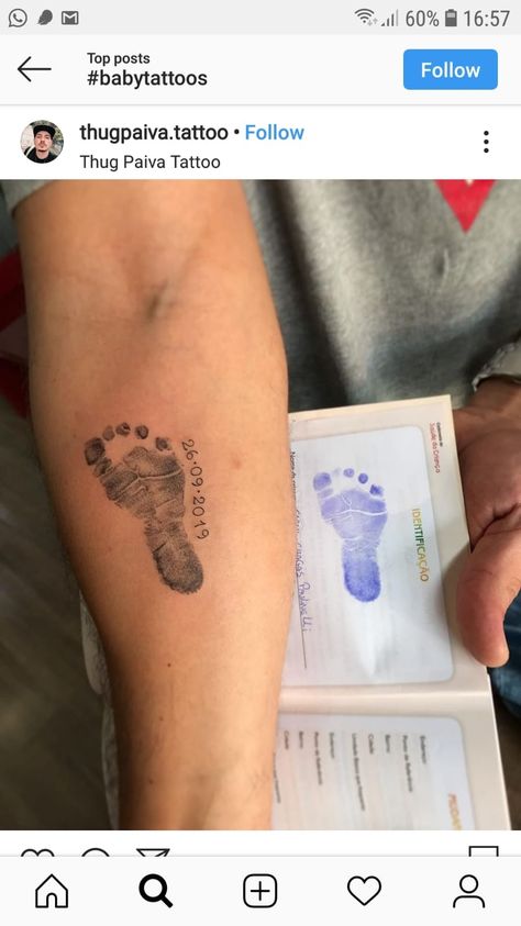 Baby Print Tattoo Ideas, Foot Print Tattoo Baby, Feet Print Tattoo, Baby Footprint Tattoo For Dad, Baby Feet Tattoos For Dad, Tattoo Ideas Baby Boy, Baby Feet Tattoos For Moms, Baby Foot Print Tattoo Ideas, Baby Footprint Tattoo Ideas For Mom