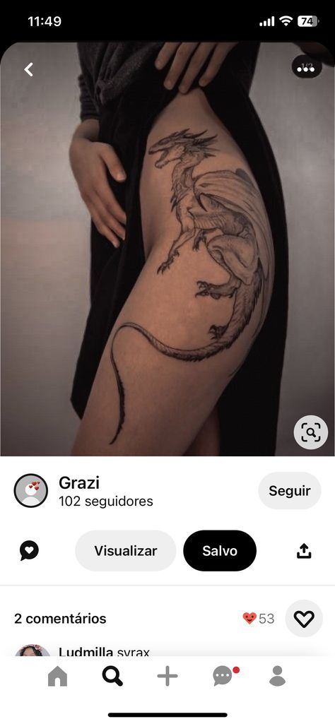 Hips Tattoo Women Side, Dragon Tattoo Hip, 500 Tattoo, Side Thigh Tattoos Women, Tattoo Bein Frau, Dragon Thigh Tattoo, Side Hip Tattoos, Side Tattoos Women, Side Thigh Tattoos