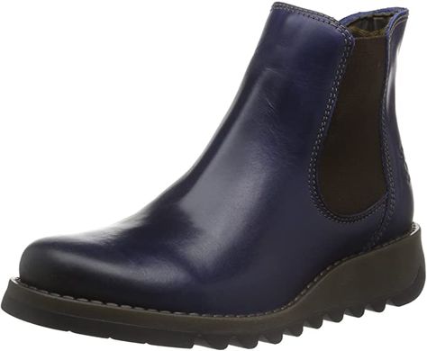 Fly London Women's Salv Chelsea Boots: AmazonSmile: Shoes & Bags Fly London Boots, Fly Boots, Chelsea Boots Heel, Botas Chelsea, Blue Boots, Chelsea Boots Women, Fur Lined Boots, Outdoor Boots, Fly London