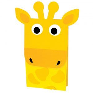 Giraffe Paper Bag Puppet Paper Bag Giraffe, Giraffe Puppet, Speech Crafts, Kids Church Activities, Giraffe Crafts, Bag Puppet, Small Paper Bags, Paper Bag Crafts, Paper Bag Puppets