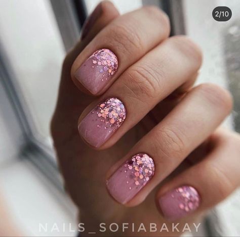 Nail Nail Designs, Art Disco, Cute Gel Nails, Glitter Design, Girls Nails, Dipped Nails, Chic Nails, Gel Color