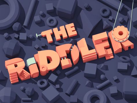 The Riddler by Guillaume Kurkdjian 3d Type Animation, 3d Typography Animation, 3d Type Design, 3d Typography Design, The Riddler, 3d Type, 3d Typography, 3d Motion, Title Design