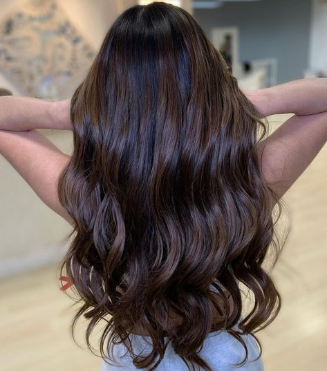 Linda | Chocolate Balayage 🍫 . . . . . . . . . . . . . . . . . . . #thehairtrendsetter #chocolatebalayage #balayageombre #ombrehair #balayage... | Instagram Espresso Balayage, Dark Hair Balayage, Chocolate Brown Balayage, Chocolate Balayage, Balayage Ombré, Balayage, Hair Color, Hair, Color