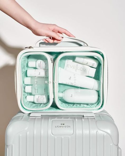 Amazon.com : Rownyeon Clear Makeup Case Toiletry Bag Multipurpose Travel Makeup Train Case Portable Cosmetic Organizer Transparent Storage Bag White : Beauty & Personal Care Carols Daughter, Clear Travel Bag, Merchandise Ideas, Travel Tray, Clear Toiletry Bag, Travel Skincare, Clear Makeup, Clear Makeup Bags, Skincare Inspiration