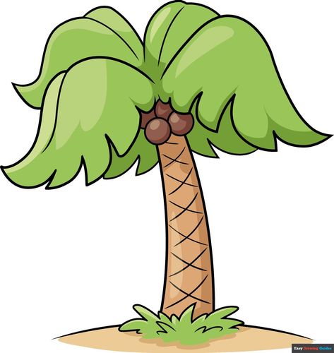 Learn How to Draw an Easy Cartoon Palm Tree: Easy Step-by-Step Drawing Tutorial for Kids and Beginners. See the full tutorial at https://easydrawingguides.com/how-to-draw-an-easy-cartoon-palm-tree/ . Deforestation Drawing, New Drawing Ideas, Cartoon Palm Tree, Trees Drawing Tutorial, Draw Nature, Tree House Drawing, Palm Tree Drawing, Palm Tree Pictures, Easy Drawing Guides