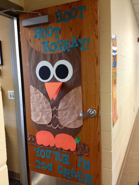 owl classroom door | Owl Classroom Door Could do for Red Ribbon Week...Hoot, Hoot, Hoot!  Give Drugs the Boot! Owl Classroom Door, Owl Door Decorations, Owl Classroom Decor, Owl Theme Classroom, Owl Classroom, Preschool Bulletin, Red Ribbon Week, Preschool Bulletin Boards, School Doors