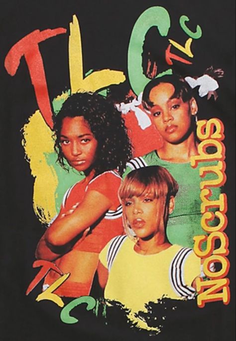 Posters For Your Room 90s, Tlc Wallpaper Aesthetic, Rnb Poster Graphic Design, 90s Room Posters, Rnb Cover Art, 90s Aesthetic Posters, R&b Poster, Rnb Albums, Tlc Wallpapers