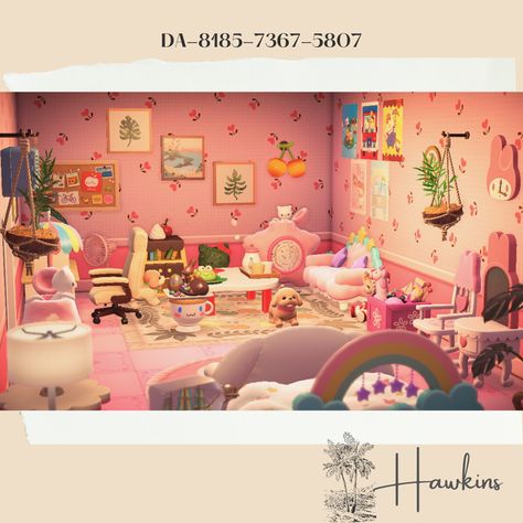 #acnh #animalcrossing #roomideas #roominspo #animalcrossingnewhorizons #roomideas #roomiadeasacnh #pinkroom #sanrioinspired #mymelody Animal Crossing Sanrio, Sanrio Bedroom, Pink Room, Closet Bedroom, Interior Inspo, Girls Bedroom, Room Inspo, Animal Crossing, Room Inspiration