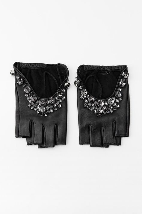 EMBELLISHED LEATHER MITTENS Leather Mittens, Leather Fingerless Gloves, Leather Jewels, Zara Accessories, 2024 Color, Cardigan Sweater Dress, Blazer Vest, Zara Black, Fingerless Gloves