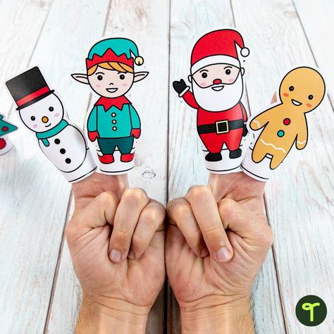 Use this holiday activity in your classroom leading up to Christmas. Working on elements of drama with your students? Why not have them utilize this knowledge by writing a holiday narrative script and performing it using their finger puppets. This can be done individually or as a small group! Pair these Christmas finger puppets with read-alouds or classic Christmas movies for kids for a quick and easy read and retell lesson for kindergarteners. Christmas Finger Puppets, Christmas Movies For Kids, Craft For Kindergarten, Christmas Writing Prompts, Imaginative Writing, Kids Christmas Movies, Elements Of Drama, Fun Writing Prompts, Classroom Christmas Decorations