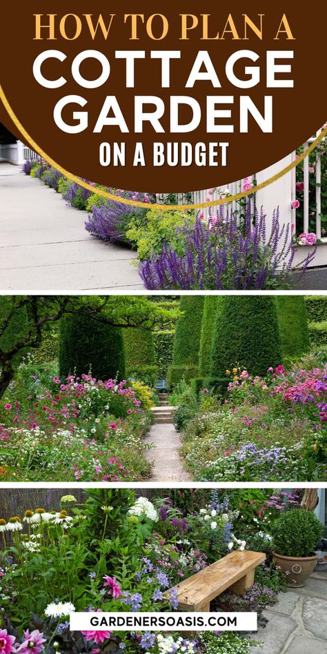 Create a charming modern cottage garden in your yard with these tips. Get all the ideas for how to create your very own modern cottage garden design. Big Garden Design, Garden Design Cottage, Modern Cottage Garden, Cottage Garden Design Ideas, Garden Ideas Decoration, Garden Concept, Cottage Garden Ideas, Classic Cottage, Cottage Garden Plants