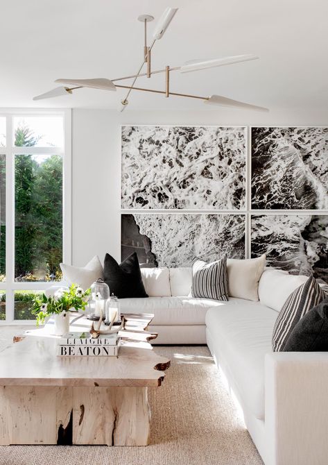 Inspired Interiors: Casual Sophistication. Playing to the natural surroundings, this home is beachy, eclectic, and sophisticated. Hampton Home, Modern Hampton, Inspired Interiors, Hamptons House, Comfy Chic, Coastal Design, East Hampton, Furniture Arrangement, Outdoor Dining Set