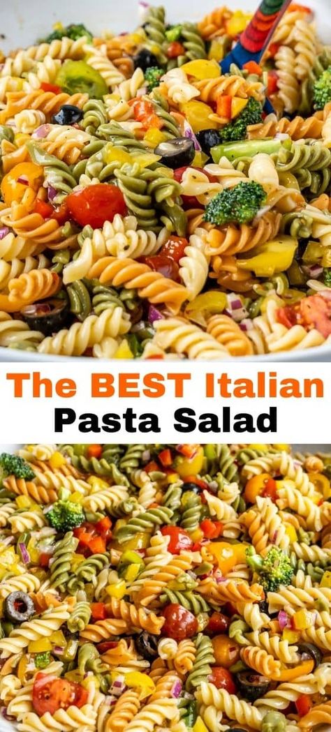 Pasta Salad Recipe Best Italian Pasta Salad, Best Italian Pasta, Simple Pasta Salad, Salad Italian, Summer Pasta Salad Recipes, Classic Pasta Salad, Cold Pasta Salad Recipes, Italian Pasta Salad, Cold Salads