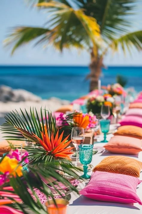 Adult Beach Party Ideas: Sun, Fun &amp; Themes! Bahamas Party Theme, Birthday Decorations For Adults, Pool Party Ideas For Adults Decoration Birthday, Island Party Ideas, Adult Hawaiian Party, 40th Beach Party Ideas, Pool Parties Ideas, Island Theme Party, Adult Beach Party