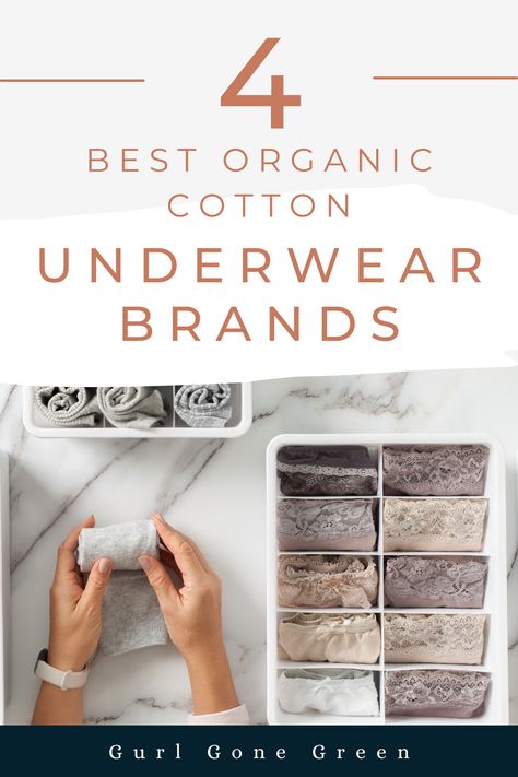 Sharing the best organic cotton underwear. These four brands are a step above the rest. If you are looking for more sustainable underwear options, check this out! organic cotton, organic cotton underwear cotton underwear, best organic cotton underwear, organic cotton clothing, Pact, WAMA, Brook There, Knickey, organic cotton undergarments, women's organic cotton underwear, organic underwear, hemp underwear, sustainable clothing, sustainable clothing brands, eco friendly clothing brands Natural Fabrics Fashion, Natural Fabrics Clothing, Eco Friendly Clothing Brands, Organic Clothing Women, Sustainable Womens Clothing, Ethical Clothing Brands, Cotton Lingerie, Organic Remedy, Sustainable Clothing Brands