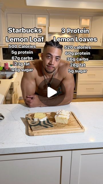 Trent Harrison | Online Fitness Coach on Instagram: "Starbucks Lemon Loaf or Protein Lemon Loaves…  The lemon loaf from Starbucks is bomb, but I just unlocked the next level‼️  Steal this recipe that packs over 60g of protein and made me 3 loaves for the same amount of calories as ONE lemon loaf from Starbucks.  When you eat the Starbucks loaf, it leaves you feeling hungry, it will give you a sugar crash, and it’s way too many calories.  The protein lemon loaf will leave you energized, is high in protein, and tastes amazing.   Now, don’t get me wrong the Starbucks lemon loaf does win the taste battle, but the protein lemon loaf is not far behind it. Those extra calories are not just not worth it.   ✅Macros (3 loaves): 520 calories, 60g protein, 36g carbs, 28g fat, 5g sugar  The recipe make High Protein Lemon Loaf, Protein Lemon Loaf, Trent Harrison, Starbucks Lemon Loaf, Online Fitness Coaching, Lemon Loaf, Feeling Hungry, 500 Calories, Fitness Coach