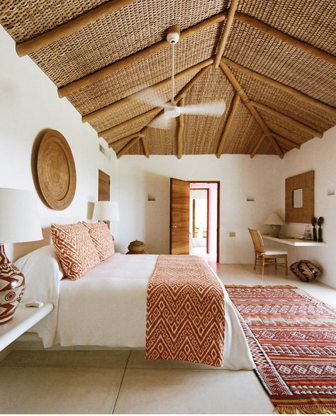 Mexican Hotel Room, Resort Room Interior, Retreat Interior Design, Modern Wood Design, Yurt Home, Bali Style Home, Earthship Home, Bali House, Tropical Bedrooms