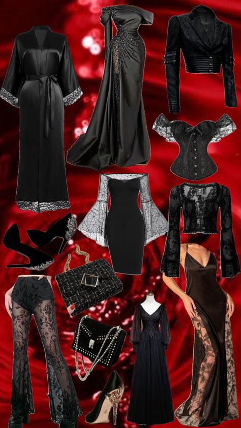 Morticia Wardrobe #morticia #morticiaaddams #black #blackaesthetic #blackoutfits Goth Outfit Ideas, Morticia Addams, Goth Aesthetic, Halloween Looks, Goth Outfits, Baddie Outfits Casual, Baddie Outfits, Black Aesthetic, Outfits Aesthetic