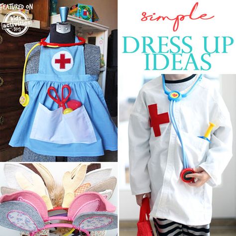 Top 20 Super Simple Dress Up Ideas Toddler Dress Up Clothes, Kids Dress Up Costumes, Diy Unicorn Costume, Diy Costumes Kids Boys, Toddler Dress Up, Dress Up Closet, Dress Up Ideas, Dress Up Clothes, Dress Up Boxes