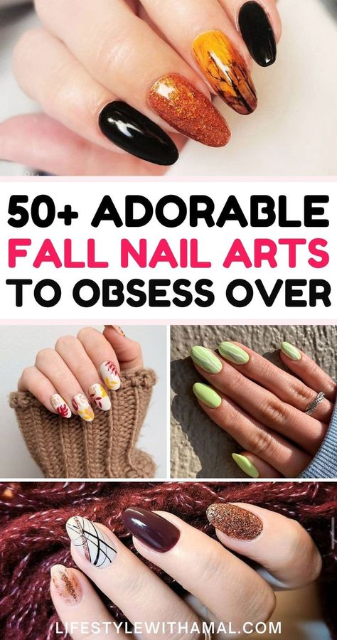 Autumn Nails Fall, Nails Fall Nails, Witchy Nails, Simple Fall Nails, Nail Color Trends, Fall Nail Trends, Pumpkin Nails, October Nails, Cute Nails For Fall