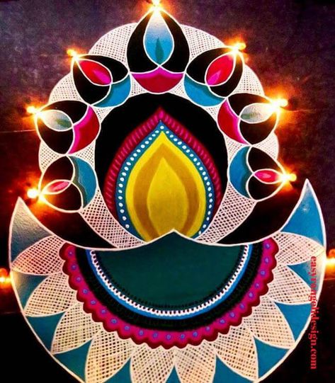 50 Tough Rangoli Designs (Rangoli Ideas) - October 2019 3d Rangoli Designs Creativity, Rangoli Painting, 3d Rangoli, Rangoli Designs For Competition, Poster Rangoli, Diya Rangoli, Design Rangoli, Very Easy Rangoli Designs, Rangoli Designs Simple Diwali