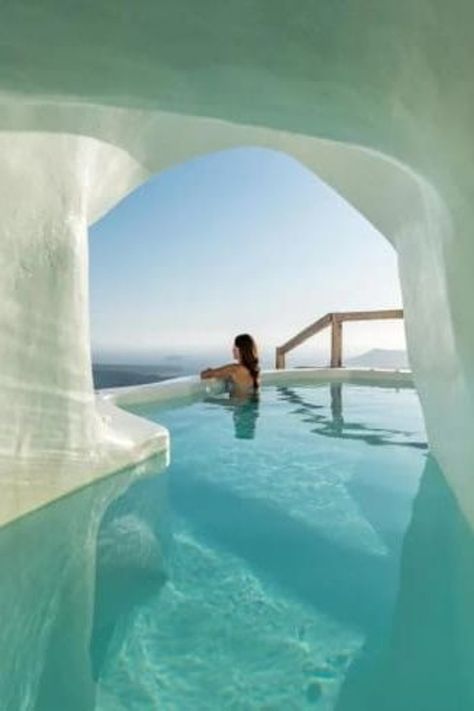 Greece Hot Springs, Santorini Cave Hotel, Santorini Greece Hotel, Santorini Resorts, Best Hotels In Santorini, Hotels In Santorini Greece, Greece Hotel, Santorini Elopement, Grecia Santorini