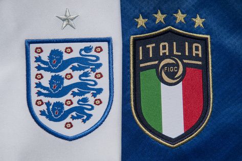 Euro 2020 Final —How to Watch England vs. Italy Live on TV and online England Vs Italy, England Badge, Kasper Schmeichel, Euro 96, 1966 World Cup, Sling Tv, Gareth Southgate, Wembley Stadium, European Championships