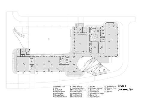 Gallery of Senior Center of Guangxi / Atelier Alter - 30 Hospital Plans, Senior Center, Care Hospital, Altered Images, Senior Care, Master Plan, Architecture Model, Architecture Photography, Floor Plan